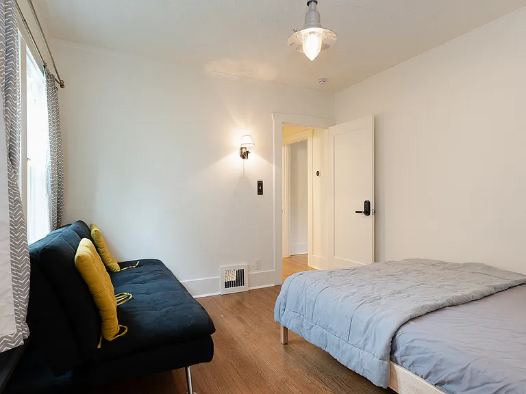 Spacious bedroom with sleeper sofa