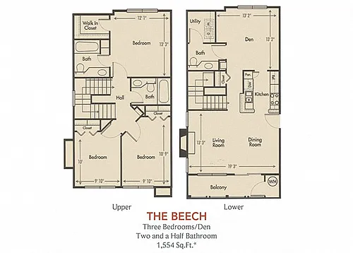 Floor plan Beech - Renovated