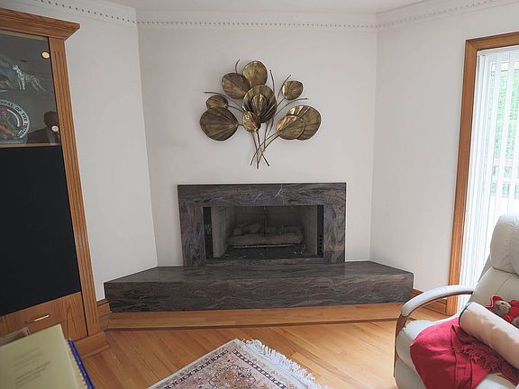 Gas fireplace in family room