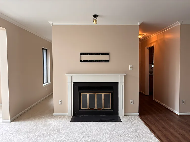 Wood burning fireplace for cozy fall evenings