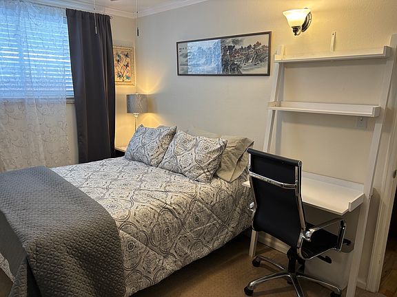 Bed and desk