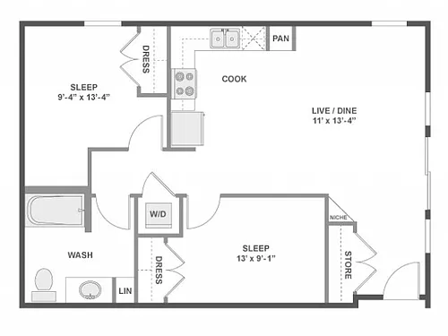 Floor plan B3