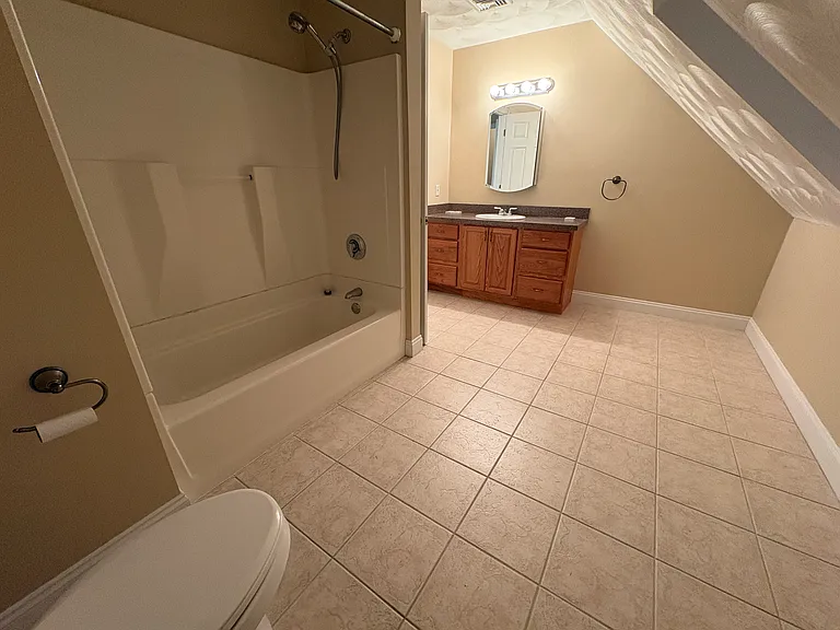 Bonus room tub and shower