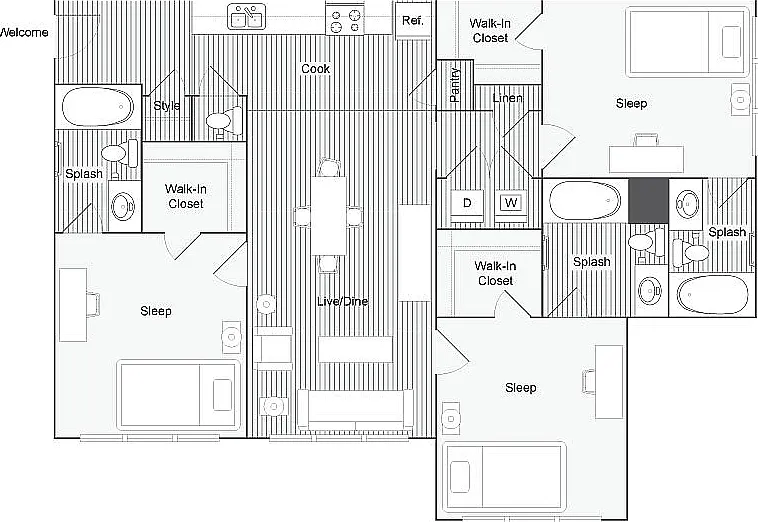 3-bedroom
1188sqft 3-bedroom
1188sqft