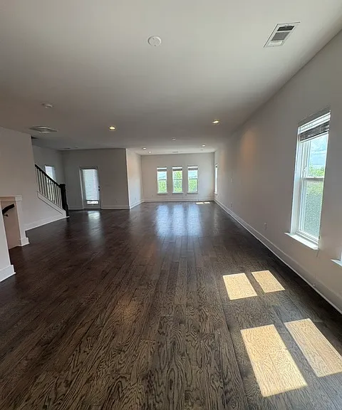 Kitchen opens into large living space