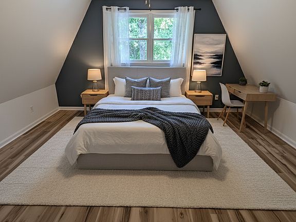 Virtually staged second bedroom