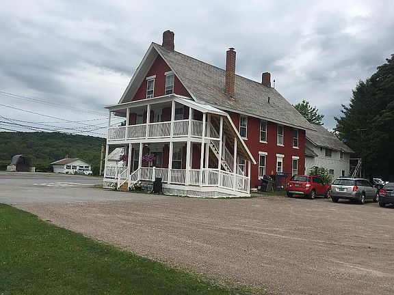 Parking lot and building