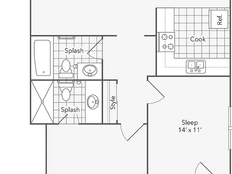 Grove | 2-Bedroom Floorplan Grove | 2-Bedroom Floorplan