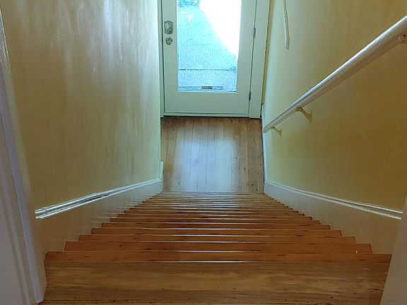 Looking back down entry stairs