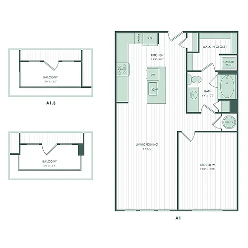 Floor plan A1b-c