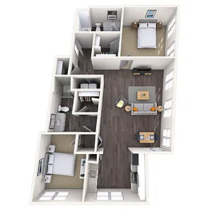 Floor plan Loft 2x2 1133-1513 SF