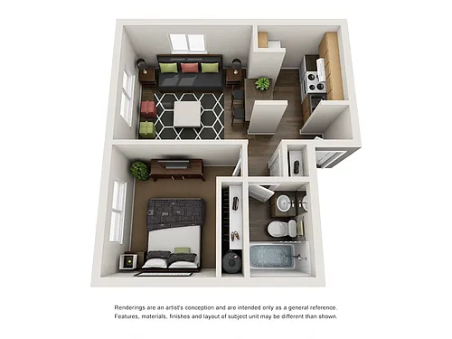 Floor plan One Bedroom