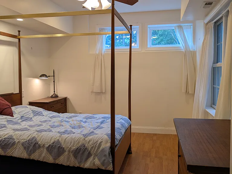 From living area into bedroom