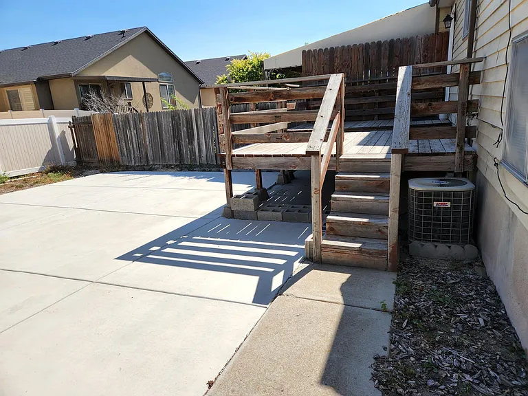 Back deck and patio