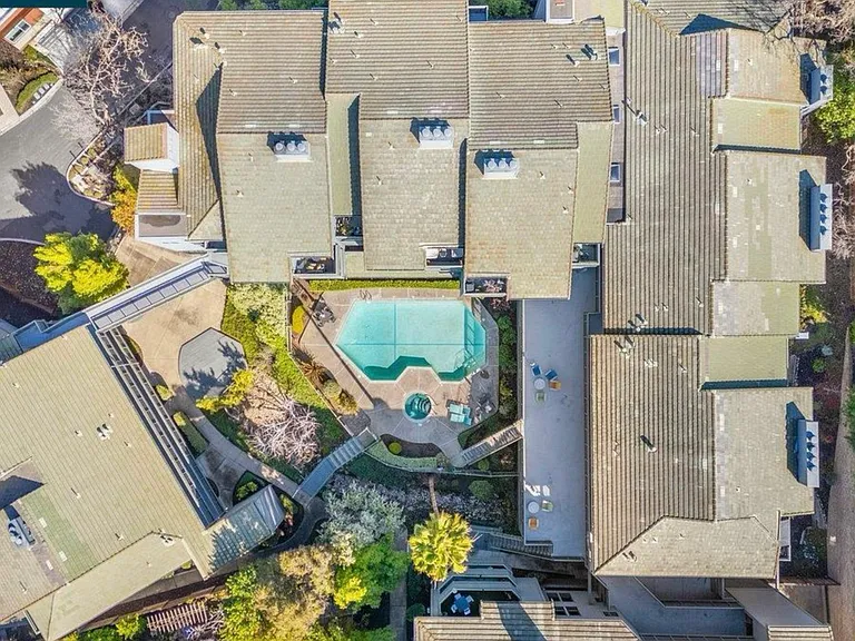 Overhead view of condo complex