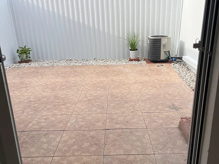 Fenced yard