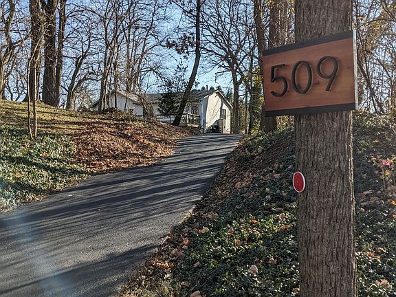 Set back from the road.