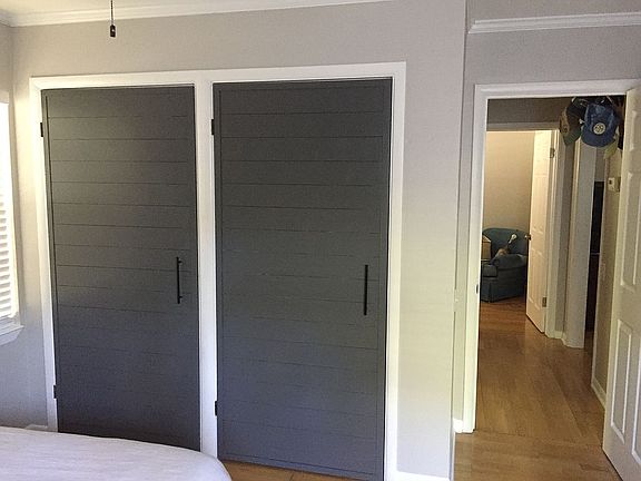 Master bedroom closet doors.