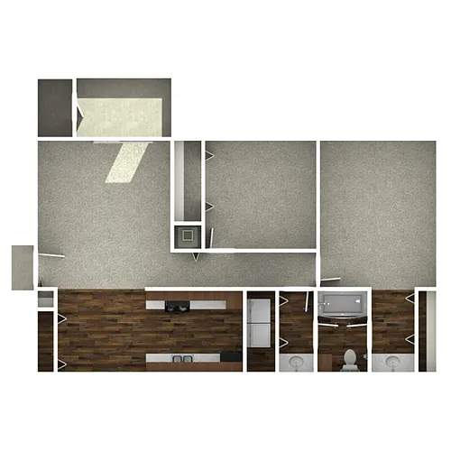 Floor plan Desoto 2 Bed 1 Bath