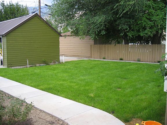 part fenced backyard