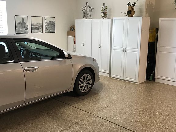Finished 3 car garage