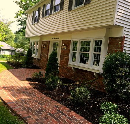 Custom brick walkway