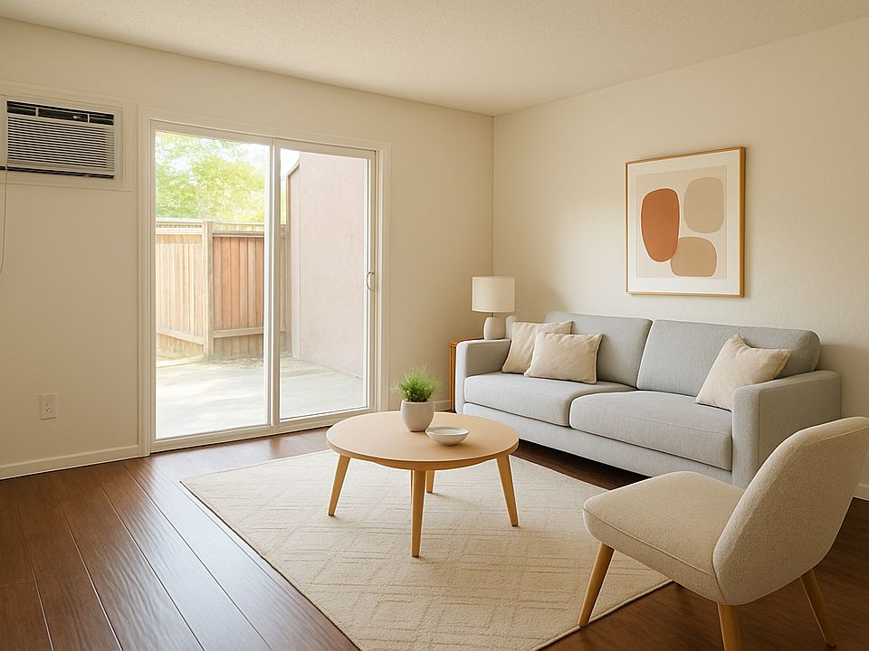 Virtually staged living room