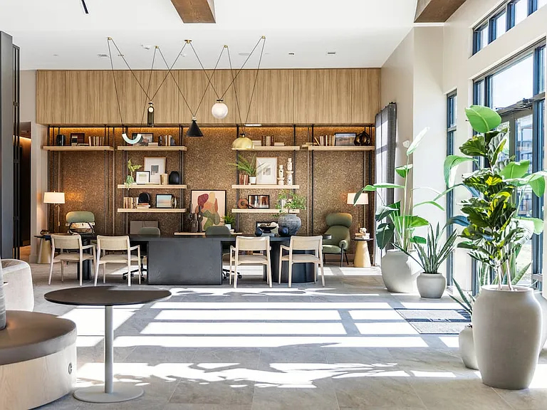 Lobby and leasing area
