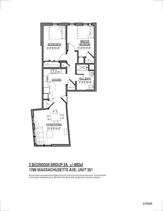 2 bed, 1.0 bath, 852 sqft, $1,690 — Photo 1