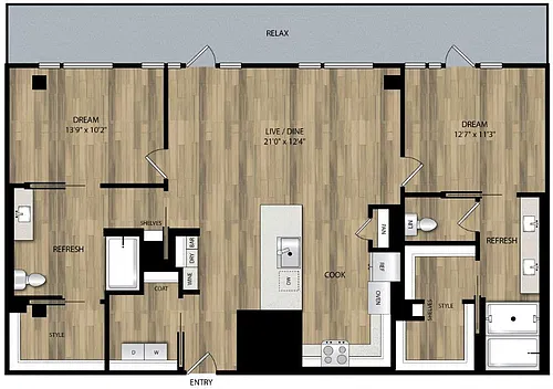 Floor plan PH1 ANSI