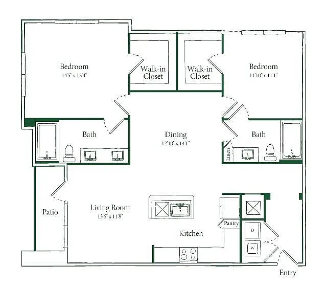 Floor plan B1C