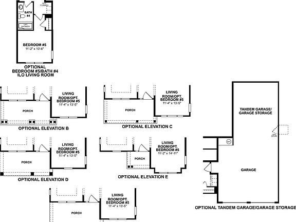 Wilson II First Floor Options