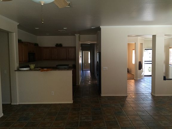 Kitchen looking down hall