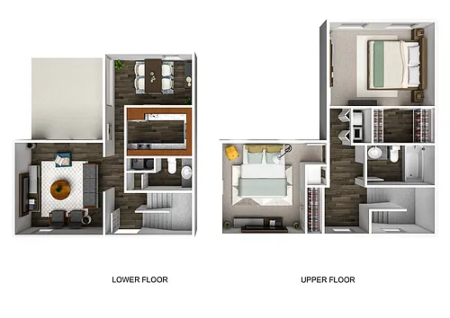 Floor plan 2BR Townhouse