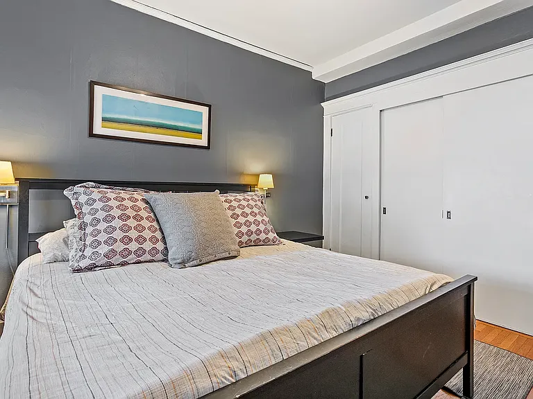 Large closet with custom built-in shelving