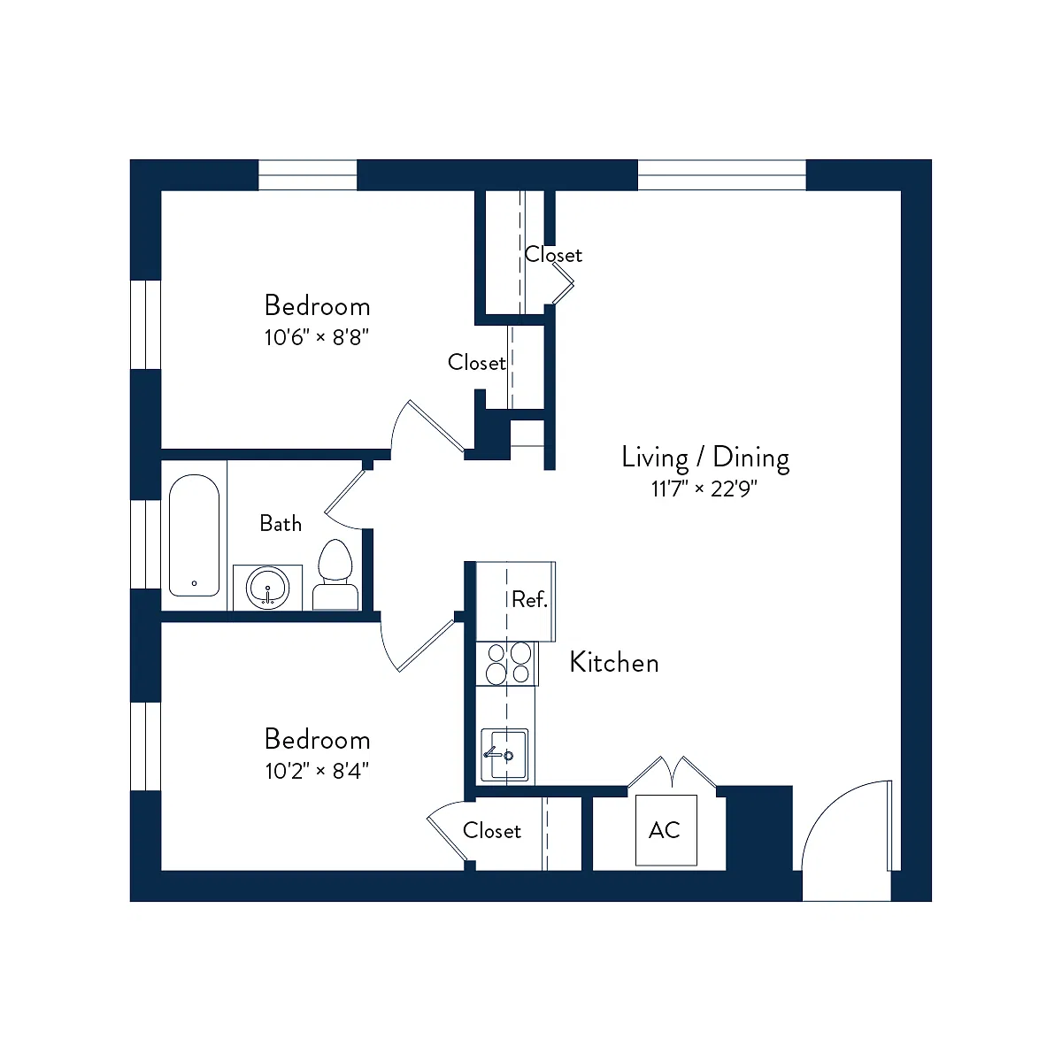 Floor plan 2 Bedroom