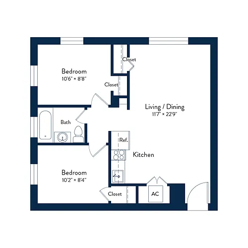 Floor plan 2 Bedroom