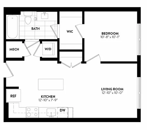 Floor plan One Bedroom