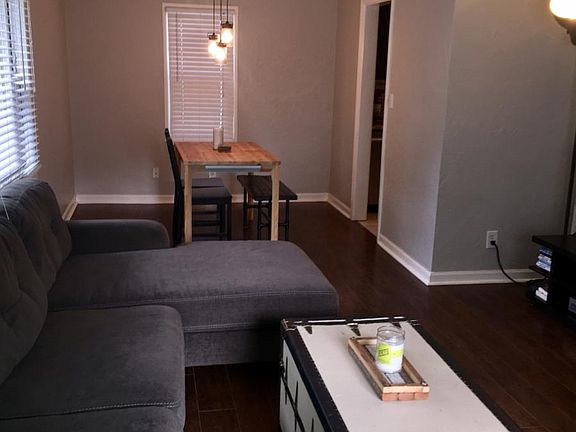 Living room and dining room