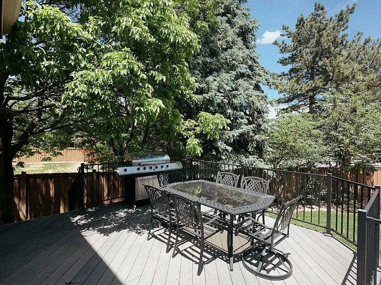 Backyard eating area