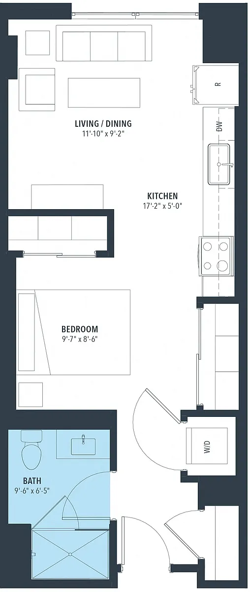 Floor plan Studio-e10a