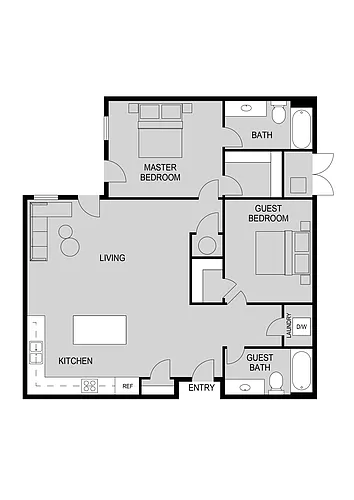 Floor plan Two Bedroom C