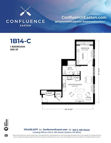 Floor plan 1B14-C