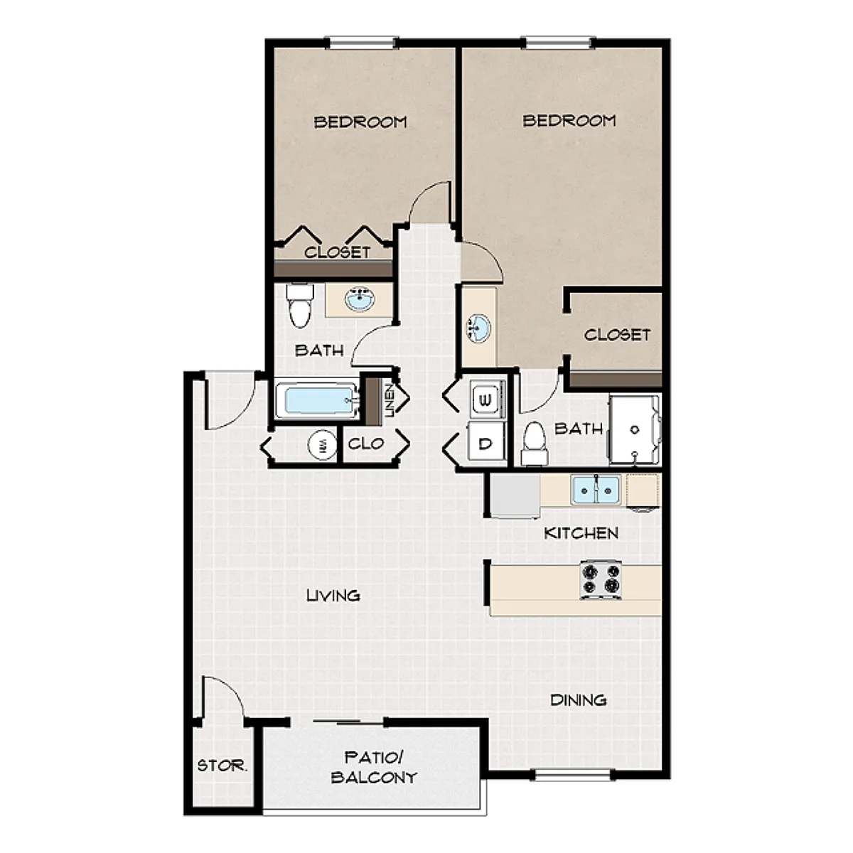 Floor plan 2x2A