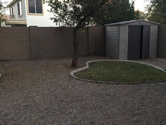 East side of yard with shed