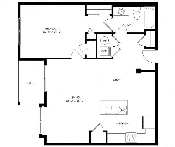 Floor plan Sugarloaf (1 Bed)