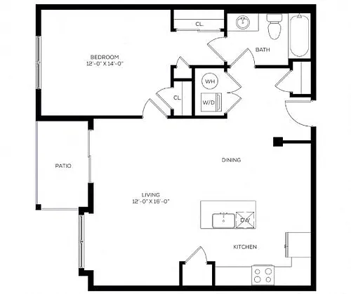 Floor plan Sugarloaf (1 Bed)
