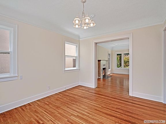 Separate dining room off living room and kitchen.