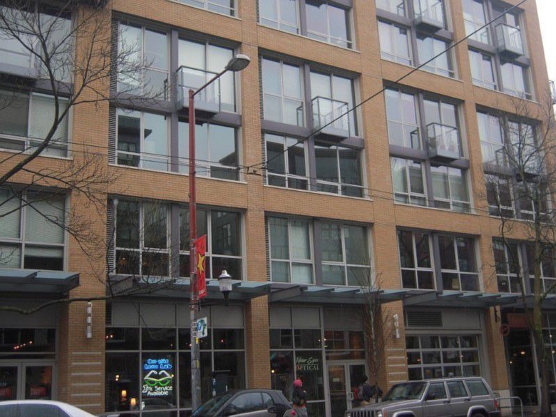 530 Broadway E. Front of Building with retail on main level