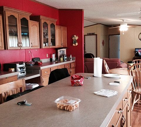 kitchen looking to family rm